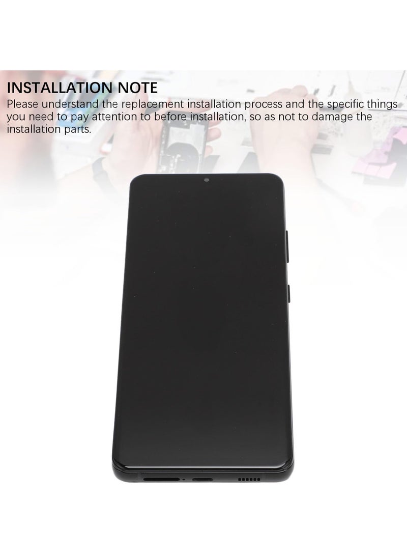 مجموعة استبدال الشاشة، محول رقمي لشاشة الهاتف لهاتف Galaxy S21 Ultra TFT مجموعة رقمية مع إطار وأدوات