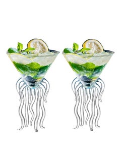 Generic Glass Goblet, SYOSI 2 Pcs Octopus Shape Glass Creative Glass Goblet, Novelty Drink Cup Clear Dessert Ice Cream Juice Cup Decoative Glass Cup for Home  - Image 1