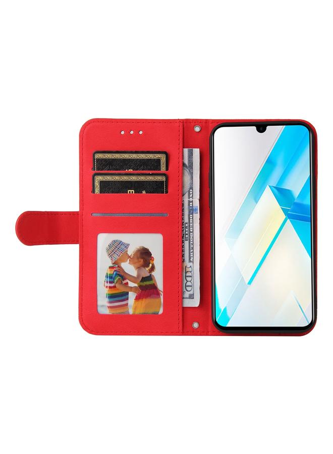 S-TOP Case For Infinix Note 12 / G96 Skin Feel Life Tree Metal Button Leather Phone Case - Image 4