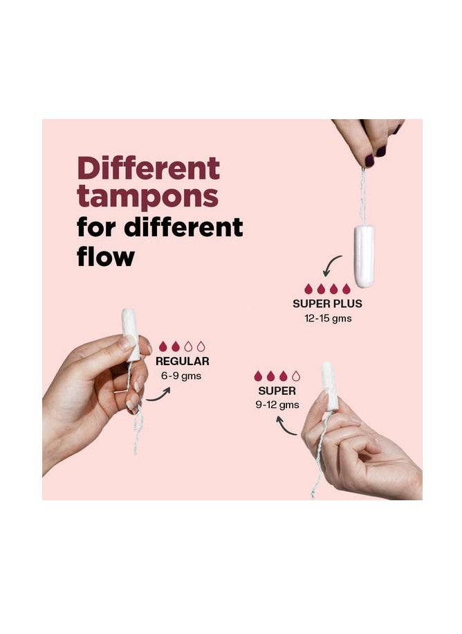 PEESAFE Organic Cotton Tampons - Very Heavy Flow Super Plus Size 16 Pcs  - Image 3