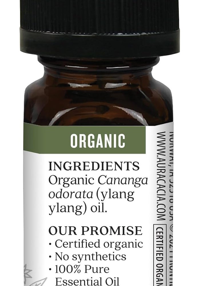 Aura Cacia Organic Ylang Ylang III Essential Oil - 0.25 Fl Oz (7.4 ml) - Soothing Aromatherapy Oil - Image 4