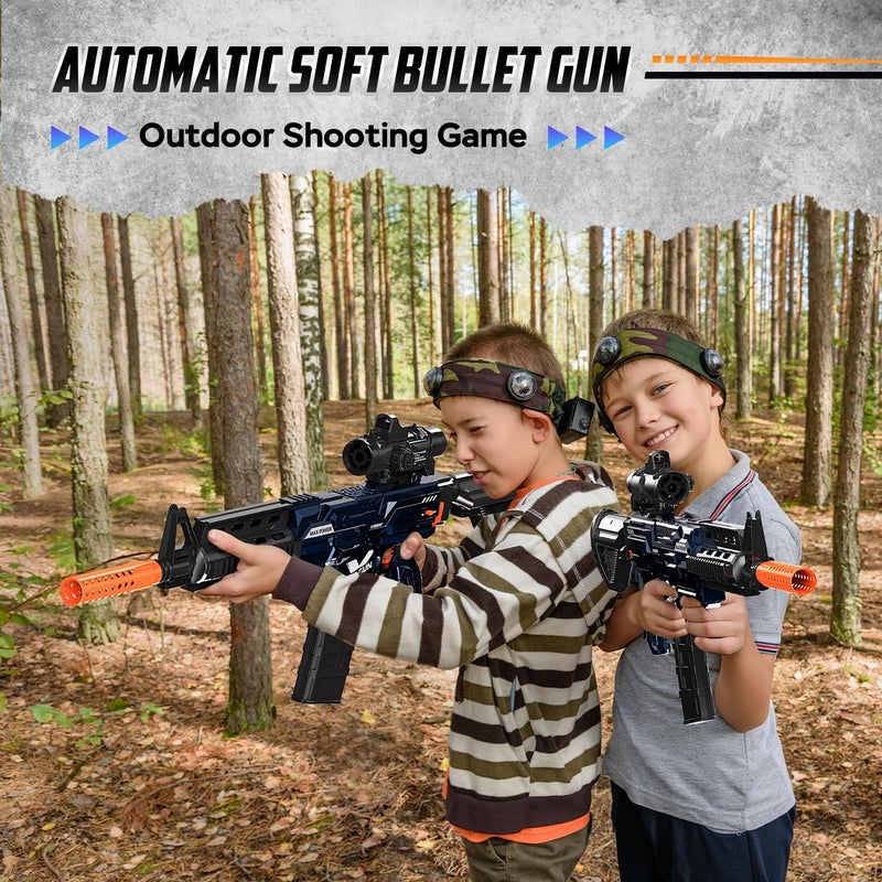 COOLFOX Electric Automatic Toy Gun for Guns Sniper Soft Bullets Shoot Faster Burst Soft Bullets Toy Gun for Boys,Toy Foam Blasters & Guns with 100 Toy Sniper Darts for Kids Black - Image 3
