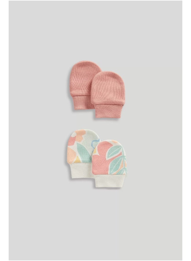 mothercare Meadow Baby Mittens - 2 Pack  - Image 1