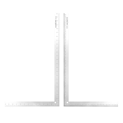 KEARING LSquare Curve Ruler24 x 14inch and 60 x 35cm Aviation Aluminum Fashion Designers Ruler for Pattern Making - Image 1