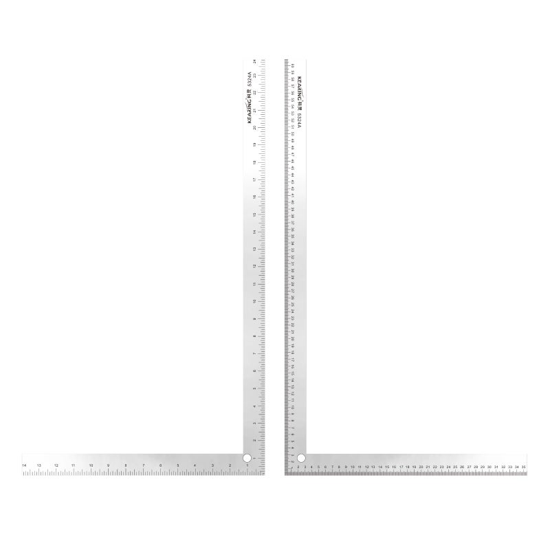 KEARING LSquare Curve Ruler24 x 14inch and 60 x 35cm Aviation Aluminum Fashion Designers Ruler for Pattern Making - Image 2