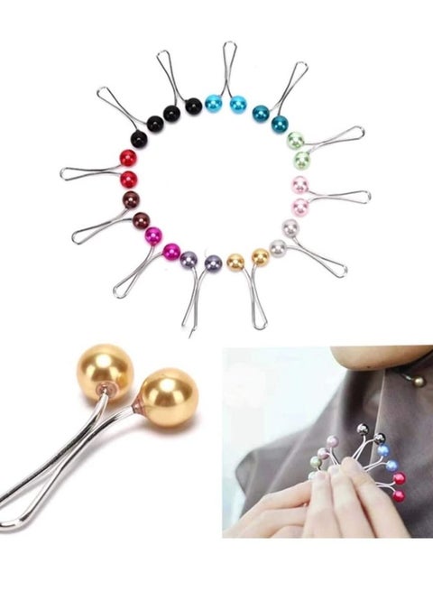 Set of six Hijab scarf women Turkish style clip pins