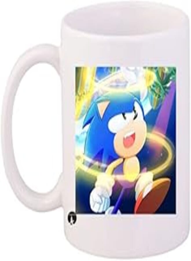 RYN PRINTED/Sonic/Coffee Mug White Blue Beige Standard Size