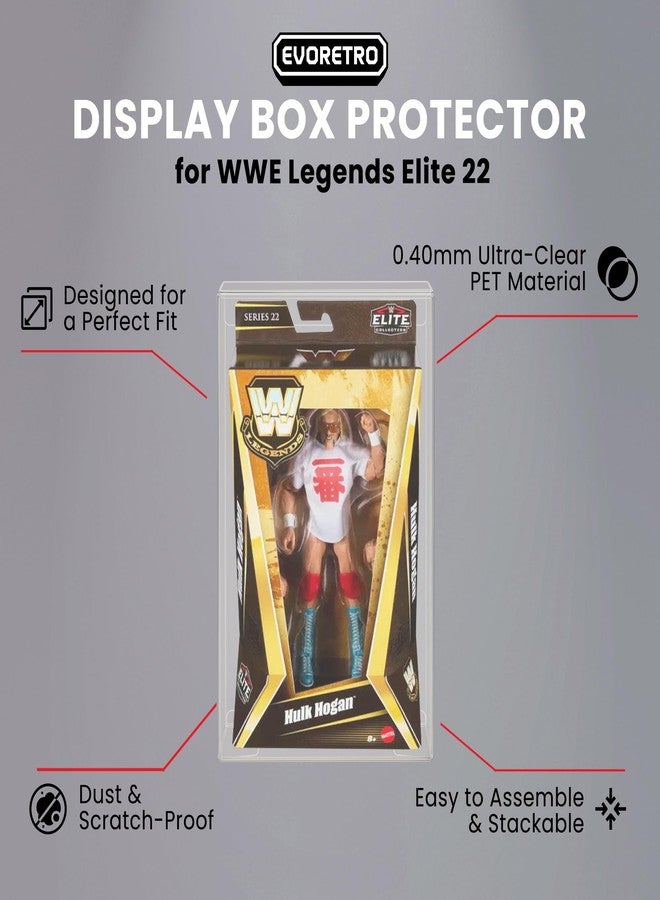 ايفورترو علبة عرض بلاستيكية شفافة من إيفوريترو لحماية مجسمات شخصيات ماتيل WWE Legends Series 22 - علب بلاستيكية بسمك 0.40 مم، علب عرض شفافة خالية من الأحماض لتخزين المقتنيات، مقاومة للغبار (عبوة من 10 قطع) - Image 4