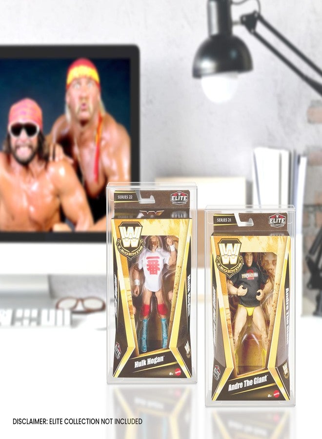 ايفورترو علبة عرض بلاستيكية شفافة من إيفوريترو لحماية مجسمات شخصيات ماتيل WWE Legends Series 22 - علب بلاستيكية بسمك 0.40 مم، علب عرض شفافة خالية من الأحماض لتخزين المقتنيات، مقاومة للغبار (عبوة من 10 قطع) - Image 5