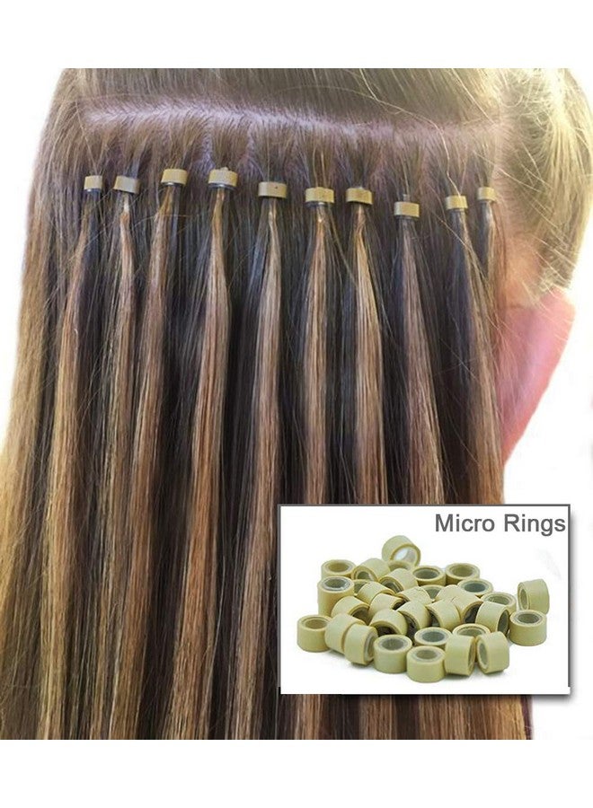 GOTDYA 2500pcs Hair Extentions Micro Rings Links Beads, 5mm Silicone Lined Beads for Human Hair Extensions Tool-Multi-colored - Image 5