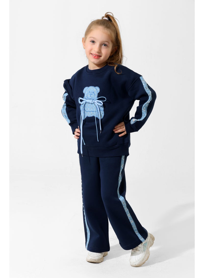 ريمينت بيجاما للبنات دبدوب جينز كحلي - Image 2