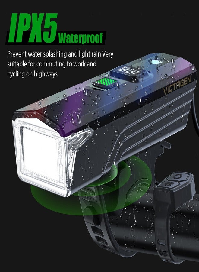 Victagen Ultra Bright USB Rechargeable Bike Light Set, Powerful Bicycle Front Headlight and Back Taillight, 5 Light Modes Light for Bike, for Men Women Kids Road Mountain Cycling - Image 5