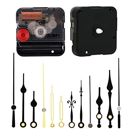 TIKROUND Youngtown 12888 Snap in Type 4.5mm Hour Shaft Length Continuous Sweep Quartz Clock Movement,8mm Total Shaft Length (C Hands) - Image 1