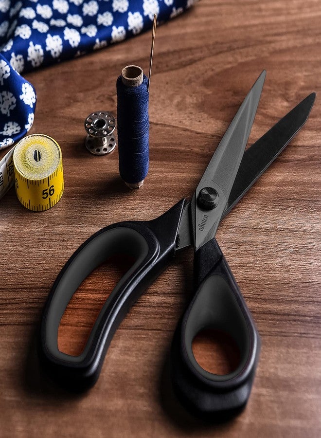 LIVINGO Professional Fabric Scissors, Titanium-Coated Forged Steel Scissors for Sewing, Crafts, Cutting Fabric, Paper and Leather, 24cm, Gray/Green, Versatile and Heavy-Duty, All-Purpose Scissors - Image 5