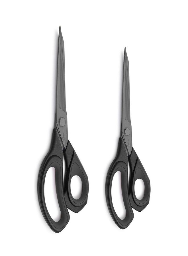 LIVINGO Professional Fabric Scissors, Titanium-Coated Forged Steel Scissors for Sewing, Crafts, Cutting Fabric, Paper and Leather, 24cm, Gray/Green, Versatile and Heavy-Duty, All-Purpose Scissors - Image 1