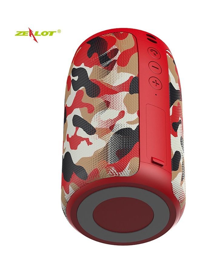 NIBEMINENT Portable Wireless Bluetooth Speaker Camouflage Red  - Image 4