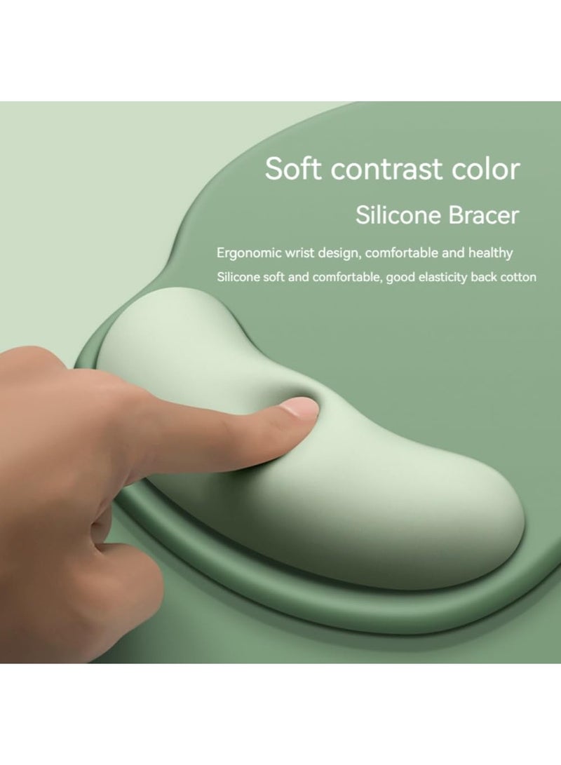 وسادة ماوس مريحة، وسادات ماوس داعمة للمعصم مع وسادة ماوس هلامية سيليكونية غير قابلة للانزلاق، مناسبة لملحقات الكمبيوتر المكتبية للألعاب - Image 3