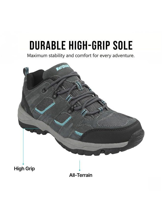 Northside Women's Monroe Low Hiking Shoe, Dark Gray Dark Turquoise, 4 UK - Image 4