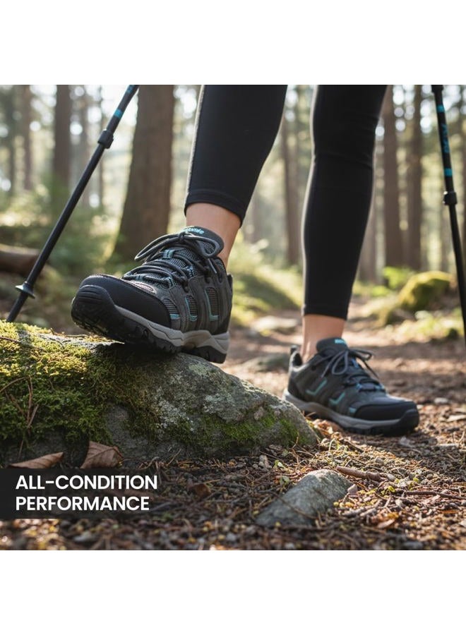 Northside Women's Monroe Low Hiking Shoe, Dark Gray Dark Turquoise, 4 UK - Image 2