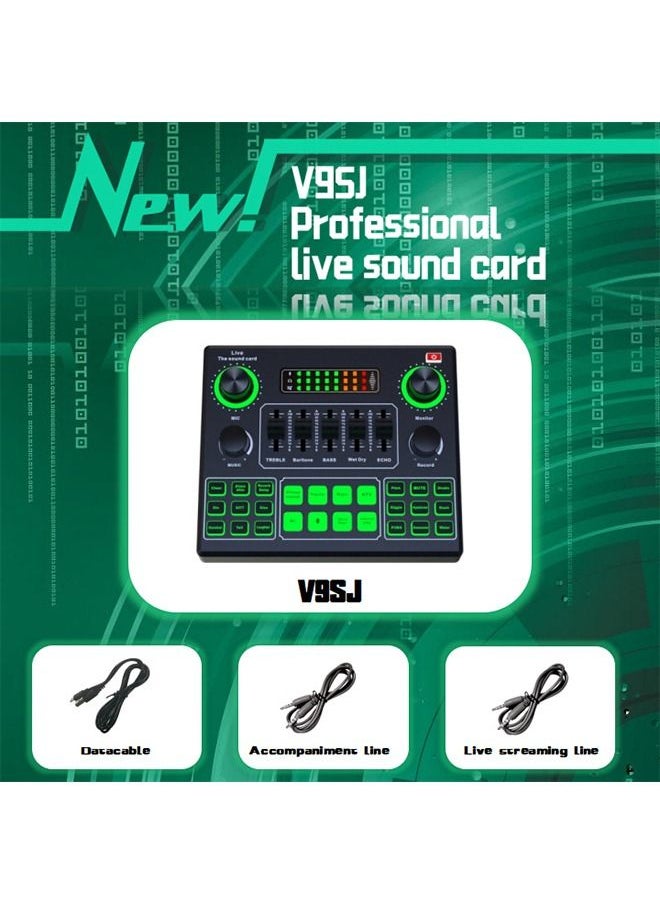 Mi VAZA - V9 Sound Card - DJ Mixer - Live Sound Card for Streaming - Audio Mixer for Streaming, Gaming, Recording, Singing, Tiktok, YouTube, PC, Computer - Image 1