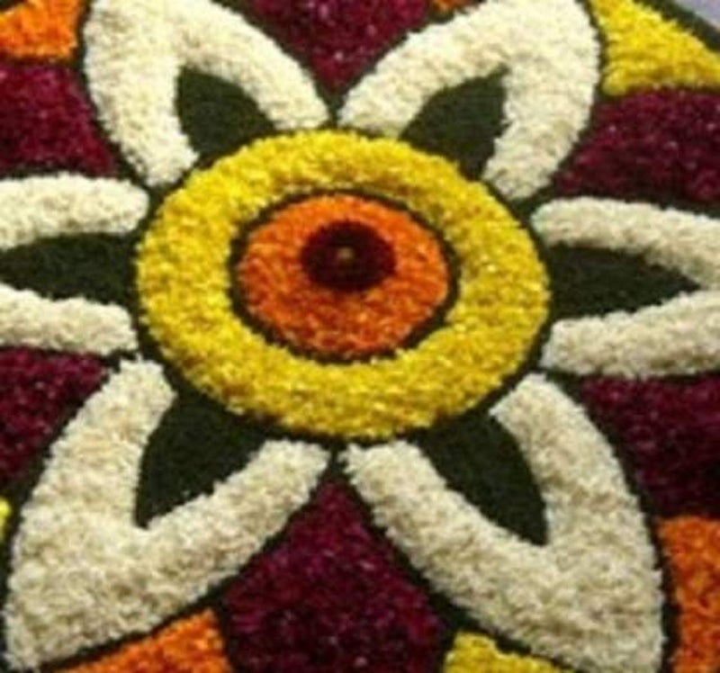 ROYAL TREND Traditional As Well As Polyester Antiskid Modern Rangoli Round Shape Round Shape Door Mat For Home Decoration Rangoli Mats For Floor Decoration Door Decoration (24X24 Inch,Multi Color - Image 4