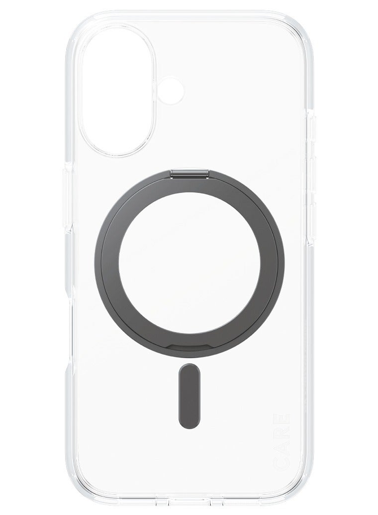 PanzerGlass CARE Case With Kickstand and MagSafe iPhone 16 - Clear Black - Image 4