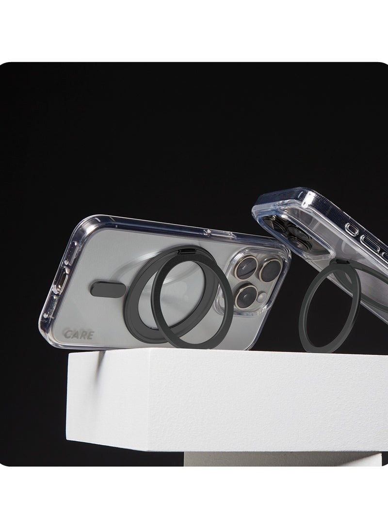 PanzerGlass CARE Case With Kickstand and MagSafe iPhone 16 - Clear Black - Image 5