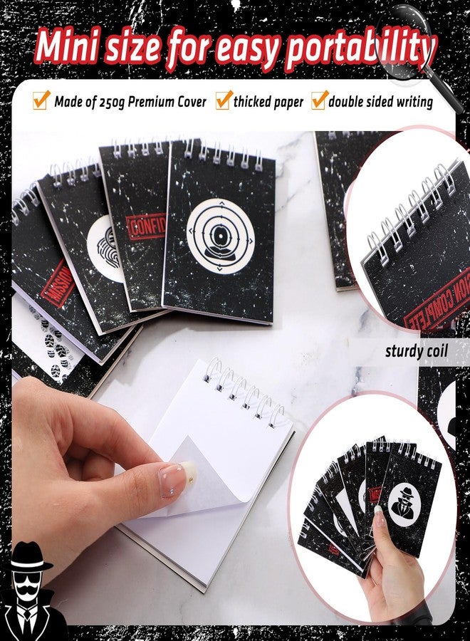 Zhanmai 48 Pcs Secret Mini Notepads Spiral Notebooks Ninja Notepads for Boys Girls, Spy Detective Theme Parties, Secret Agent Mystery Party Props School Activity Classroom Rewards Prizes - Image 3