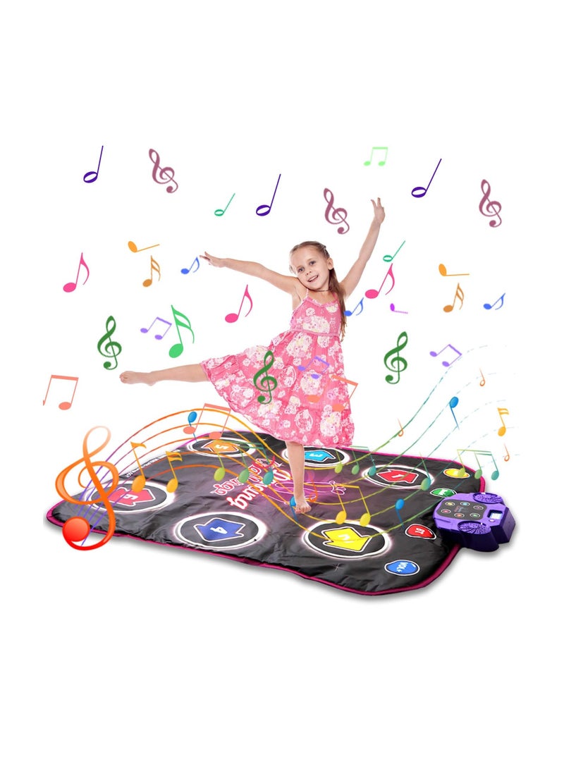 SYOSI Dance Mat Toys Kids, with Light-up 6-Button Wireless Bluetooth Built in Music, Music Dance with 5 Game Modes, Dance Toys Gifts, Birthday Xmas Gifts for Kids 3 4 5 6 7 8 9 10+ Girls Boys  - Image 2