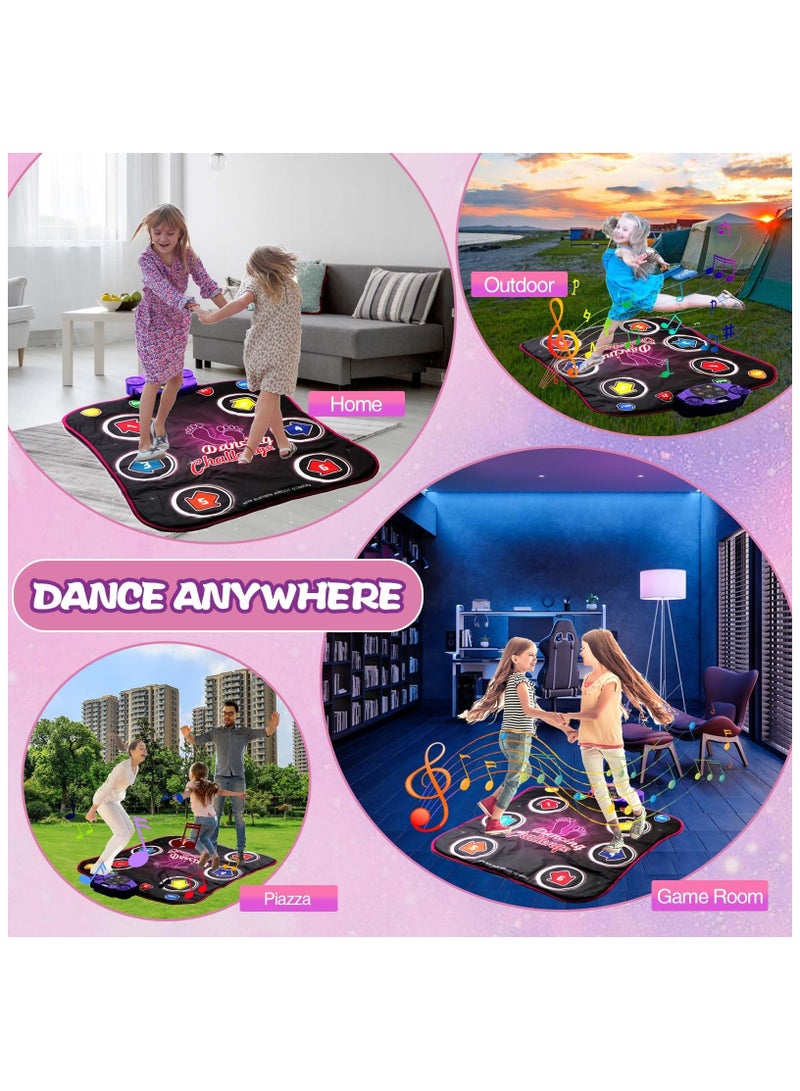 SYOSI Dance Mat Toys Kids, with Light-up 6-Button Wireless Bluetooth Built in Music, Music Dance with 5 Game Modes, Dance Toys Gifts, Birthday Xmas Gifts for Kids 3 4 5 6 7 8 9 10+ Girls Boys  - Image 3