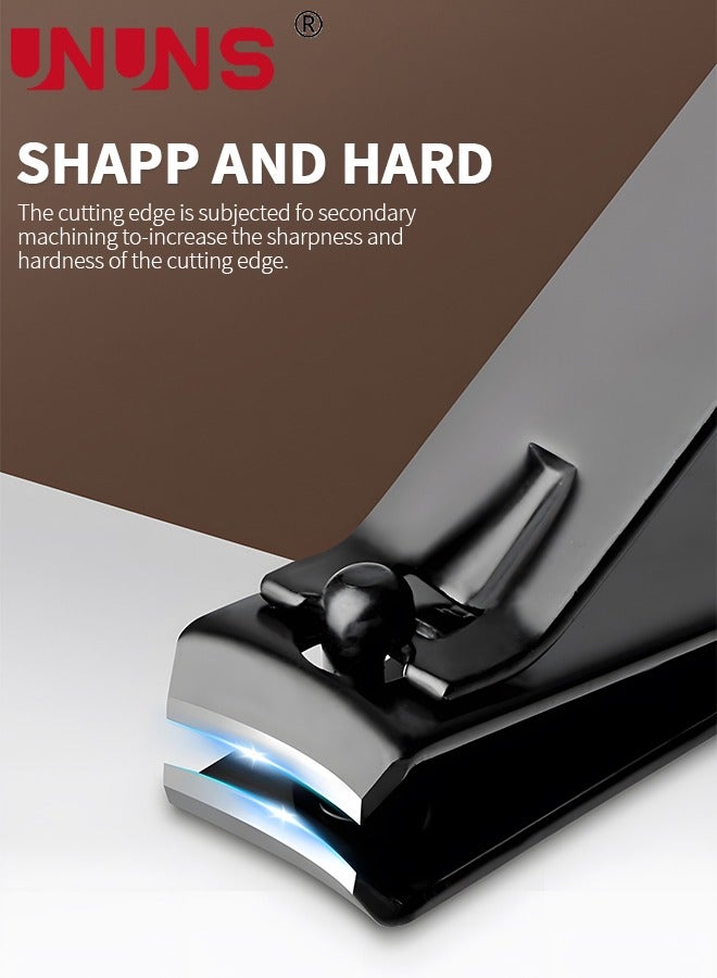 UNUNS 16 Pcs Nail Clipper Set,Manicure Set,Carbon Steel Manicure Kit,Pedicure Kit With Nail Clippers,Personal Care Tools,Grooming Kit With Luxurious Brown Leather Portable Travel Case,Gifts For Men Women - Image 3