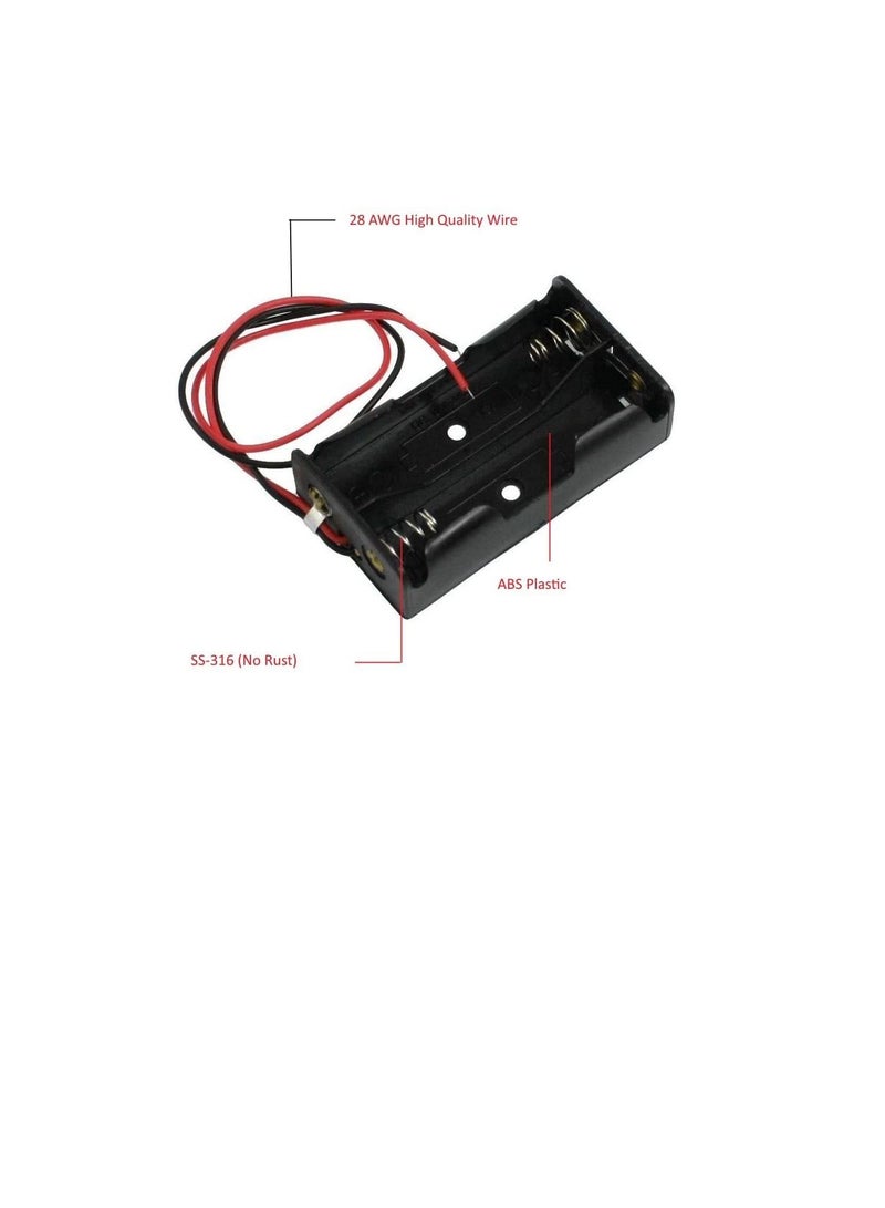 Battery Holder with Red and Black Wire 2 x AA - Image 3