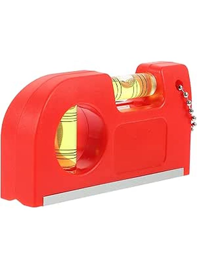 Red Hanging Line Bubble Level String Tool for Construction Layout and Shed Base Measuring - Image 1