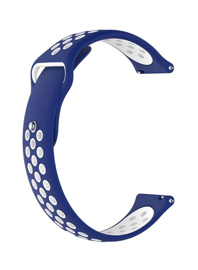 NIBEMINENT 22mm Replacement Band Strap For Samsung Galaxy Classic 46mm Blue/White - Image 1