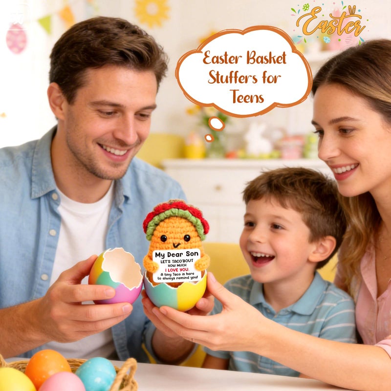 Jettryran Son Gifts for Teen Boys Easter Basket Stuffers for Teens Son Birthday Gifts for Year Old Bonus Step Son from Mom Dad, Teenage Boys Easter Eggs Gift Men Him Crochet Fathers Day Taco To My Best Son Ever - Image 3