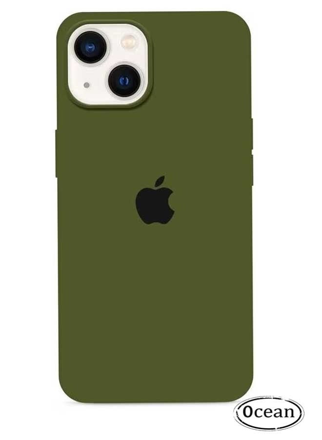 Ocean iPhone 15 Mobile Case Cover, Soft Liquid Silicone Protection Anti-Scratch Shockproof Accessories Slim Protective Back Cover with Microfiber Lining, for iPhone 15 Case, Forest Green - Image 1