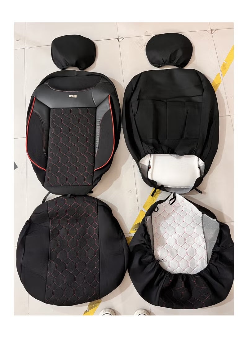 3 اكس ار مجموعة غطاء المقعد 3xR 11pcs مناسبة لمعظم سيارات السيدان ، سيارات الدفع الرباعي الصغيرة والمتوسطة الحجم - Image 2