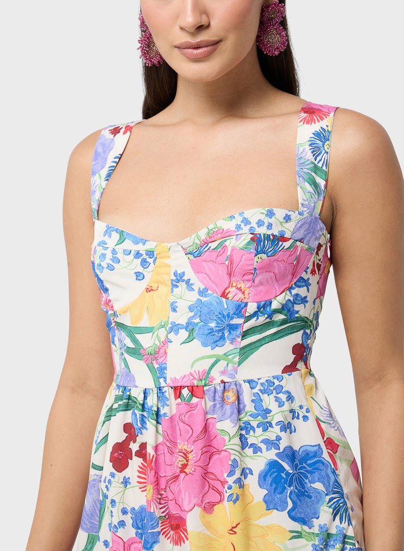 ايلا فستان بطبعة زهور - Image 3