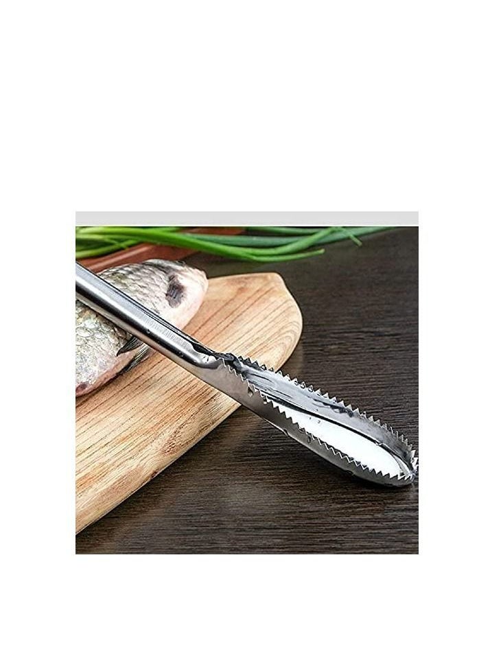 NIBEMINENT Fish Scaler Stainless Steel Remover with 58 Sawtooth Easily Remove Scales Descalers Scraper for Chef and Home Cooks  - Image 5