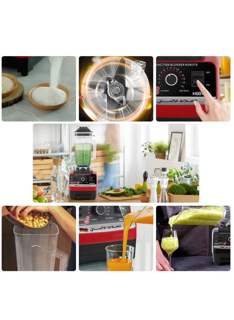 HooToo - A powerful and versatile German technology blender.mixer with a capacity of 2 liters, blender machine with a power of 7200 watts, juicer machine sharp and powerful blades that grind even glass.from HOOTOO. - Image 1