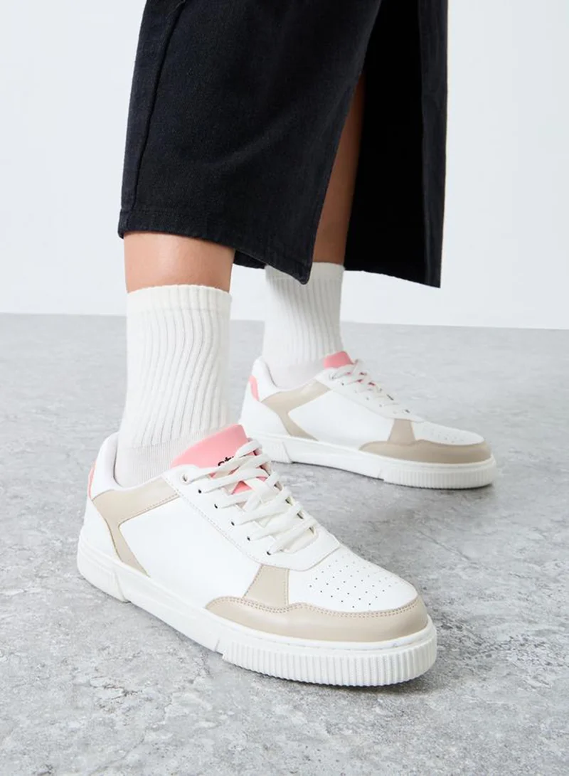 Styli Active Panelled Lace Up Sneakers