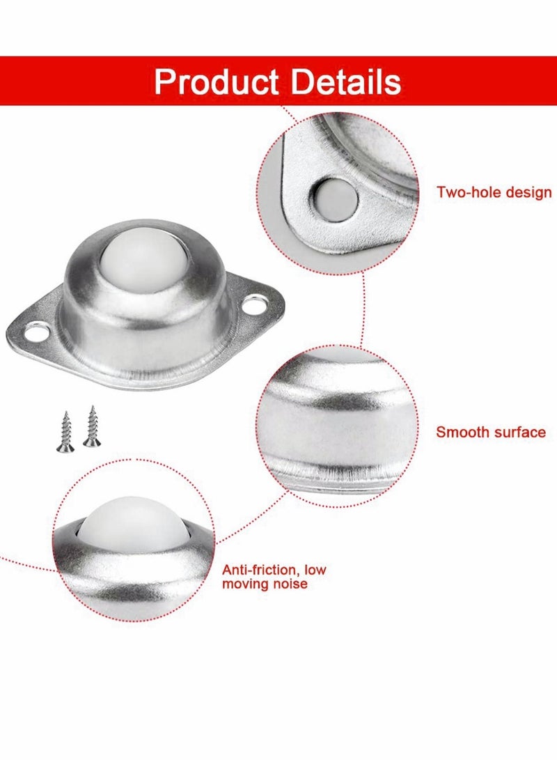 8Pack Roller Ball Transfer Bearings Wheel Universal Castor Balls with Nylon Used for Stand Equipment and Transmission System 44lbs Load Capacity - Image 4