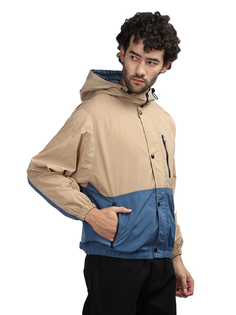 CHKOKKO Sunscreen Jacket for Men Windcheater Hooded Zipper Sports Jacket | UV Protection | Sun Protective | Lightweight Water Resistant | Riding Biker | Outdoor Travel Gym Running - Image 5