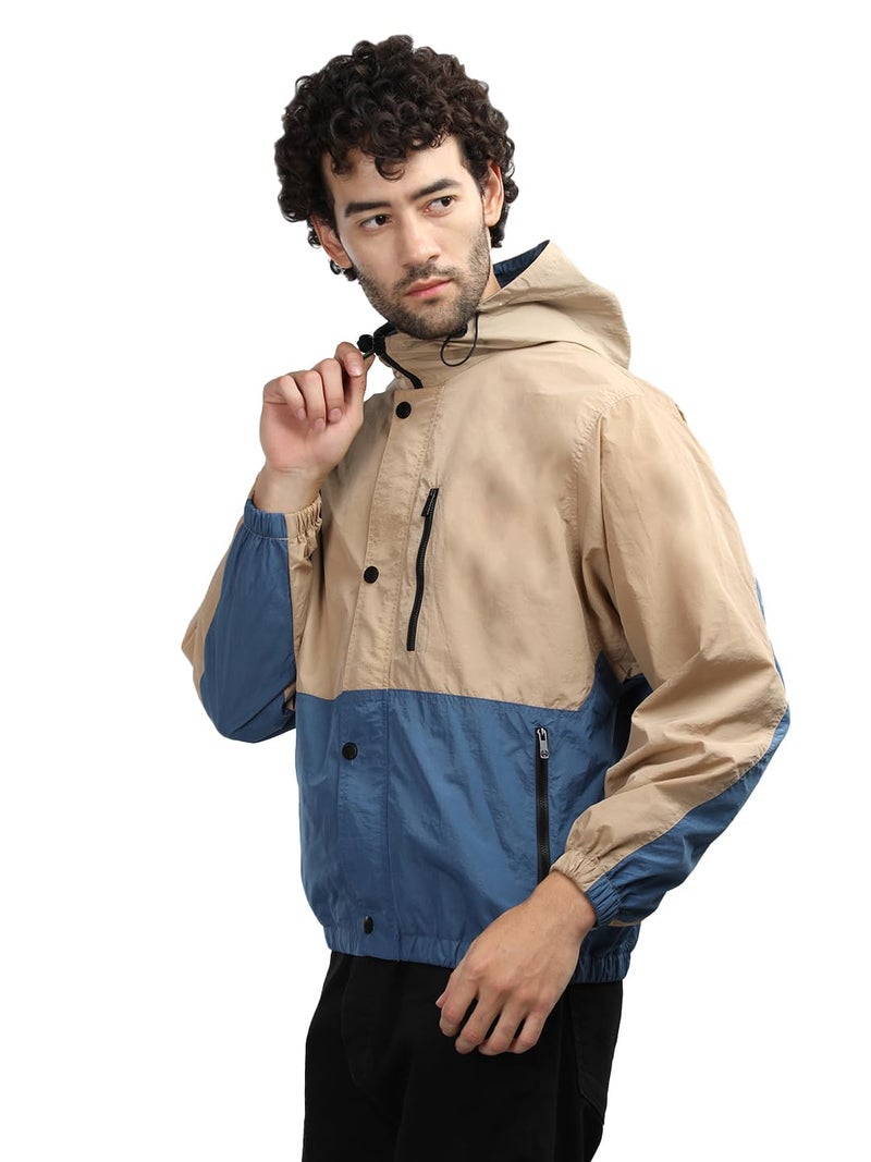 CHKOKKO Sunscreen Jacket for Men Windcheater Hooded Zipper Sports Jacket | UV Protection | Sun Protective | Lightweight Water Resistant | Riding Biker | Outdoor Travel Gym Running - Image 4