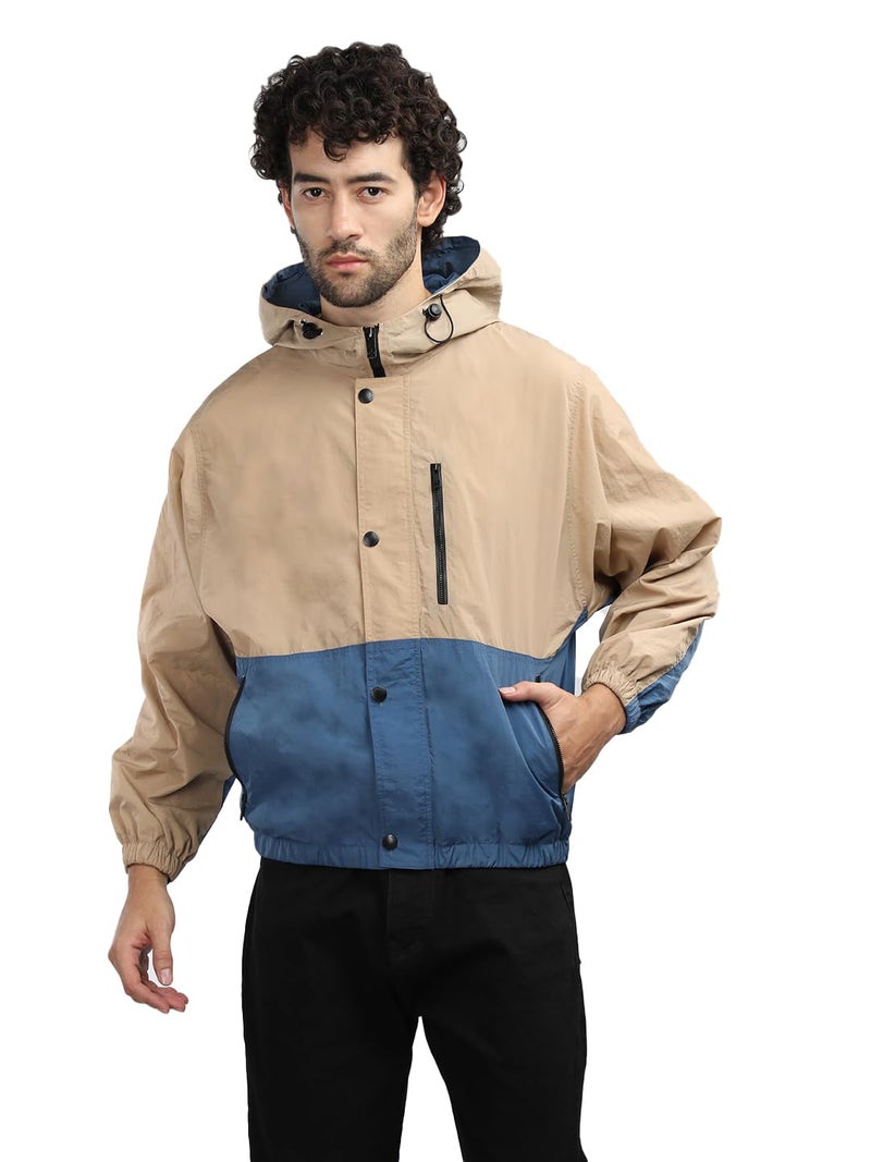 CHKOKKO Sunscreen Jacket for Men Windcheater Hooded Zipper Sports Jacket | UV Protection | Sun Protective | Lightweight Water Resistant | Riding Biker | Outdoor Travel Gym Running - Image 1
