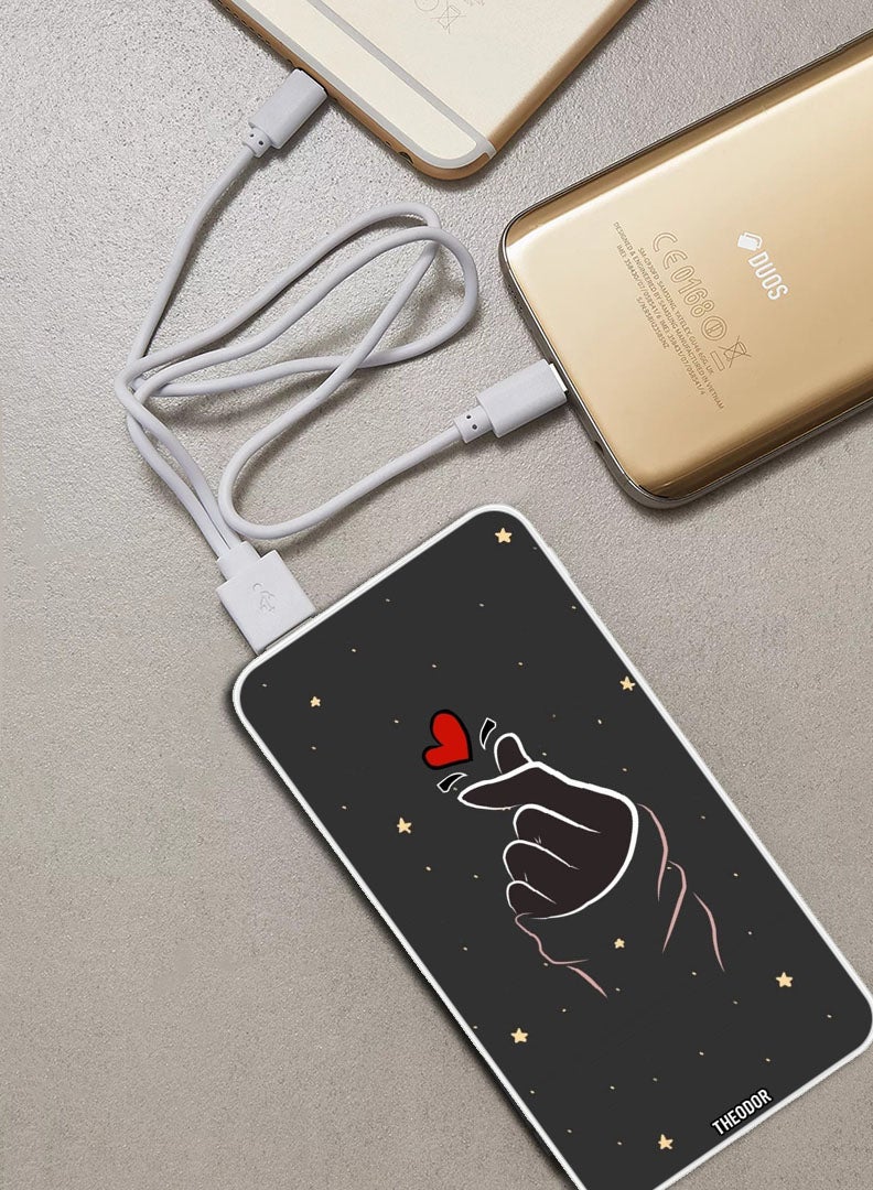 Theodor 10,000 mAh Super Fast Charging Ultra Compact Power Bank with Quick Charge & Power Delivery, Portable Charger For iPhone and Android Snap Love - Image 2