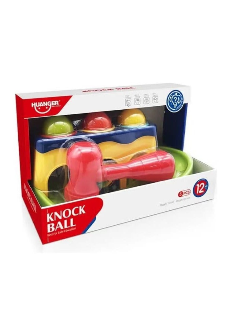 Kids Educational Colorful Knock Ball Piling Platform Plastic Hammer Baby Toys - Image 2