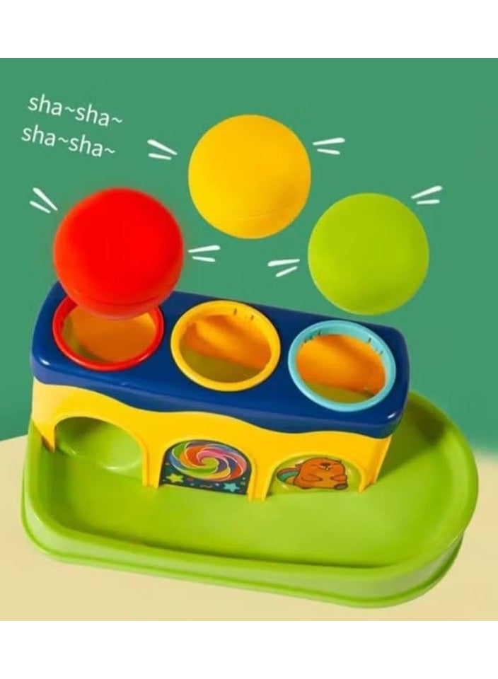 Kids Educational Colorful Knock Ball Piling Platform Plastic Hammer Baby Toys - Image 4