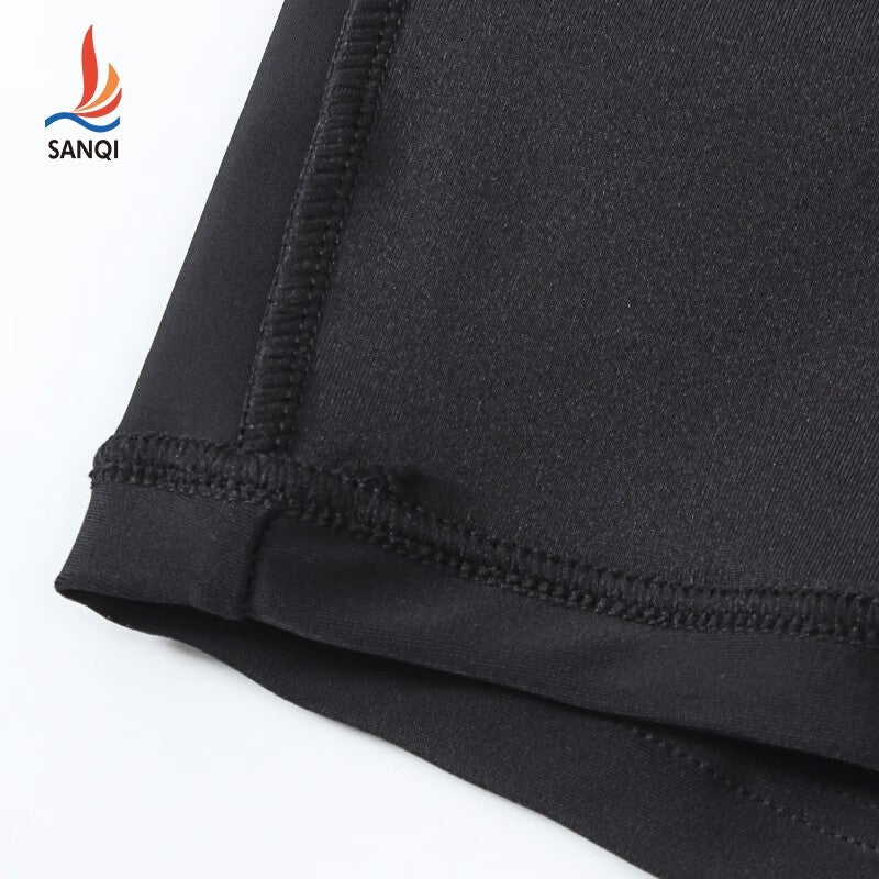 شورت سباحة نسائي من Sanqi, شورت رياضي محافظ بطبقتين مضاد للتعرض, شورت سباحة شاطئي للياقة البدنية, أسود, XXL - Image 4