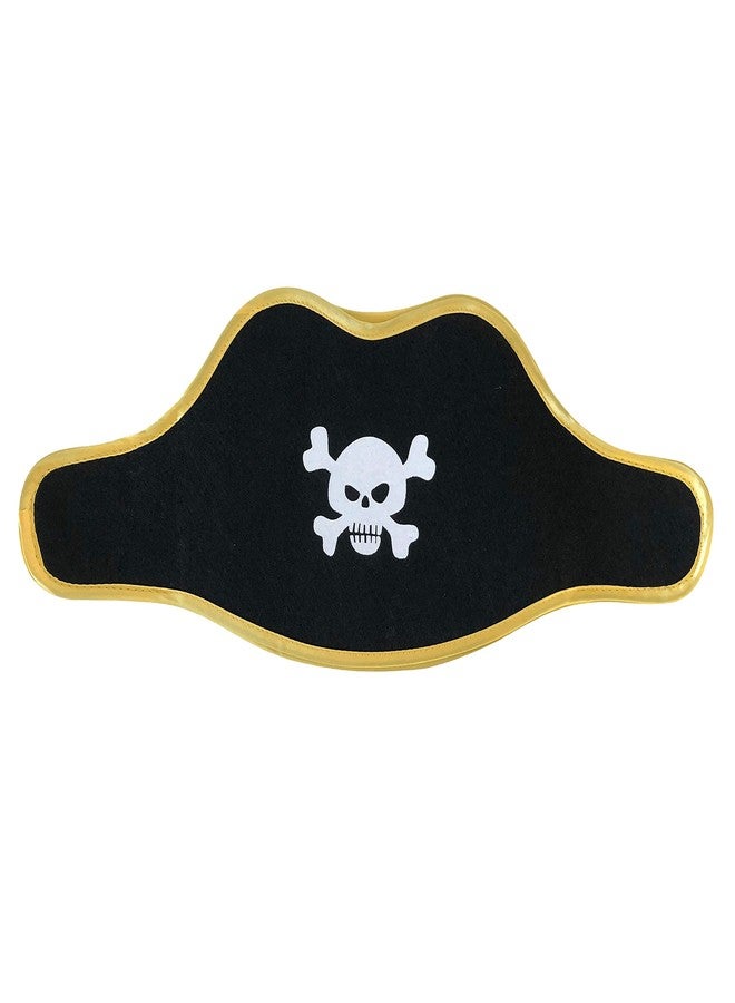 Liontouch - Pirate Hat - Captain Red Stripe | Age 3-8 Years - One Size Fits All | Pretend Play Toy For Kids & Toddlers with Skull Motive | Dress Up, Fancy Dresses & Costumes For Sailing the Caribbeans - Image 1